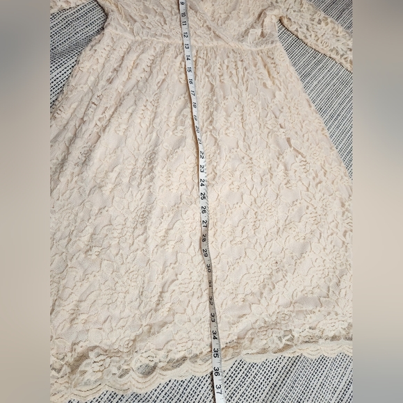 SOLD Pink Blush Creme / Off-White Dress - Picture 8 of 10